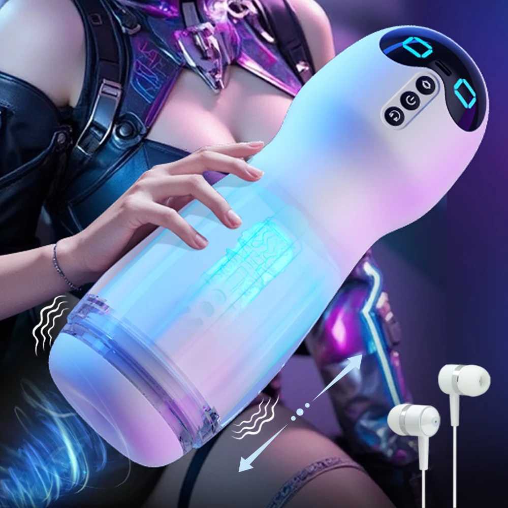 10 Frequency Automatic Male Mastubator Vibration Blowjob Machine Masturbation Sex Toys Adult Goods for Men Masturbate SuppliesXJ250905