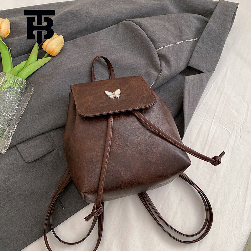 TB BHULAMTE Designer Luxury Bag Bag Vintage Niche Backpack For Women 2025 New High-end Retro Fashion Backpack Versatile Ins Casual Small Bag