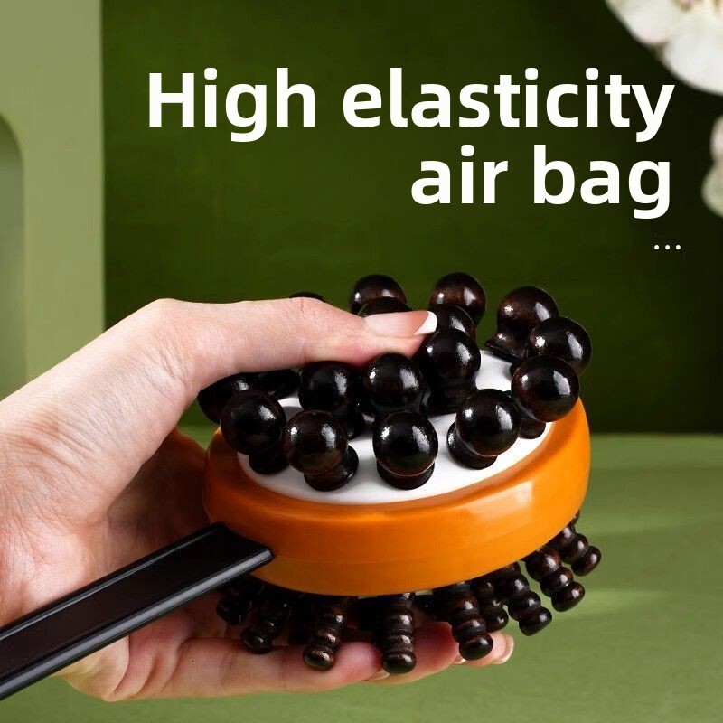 SDKH Artifact Retractable Meridian Tapping Stick Full Body Massage Back Hammer Double-Sided Solid Wood