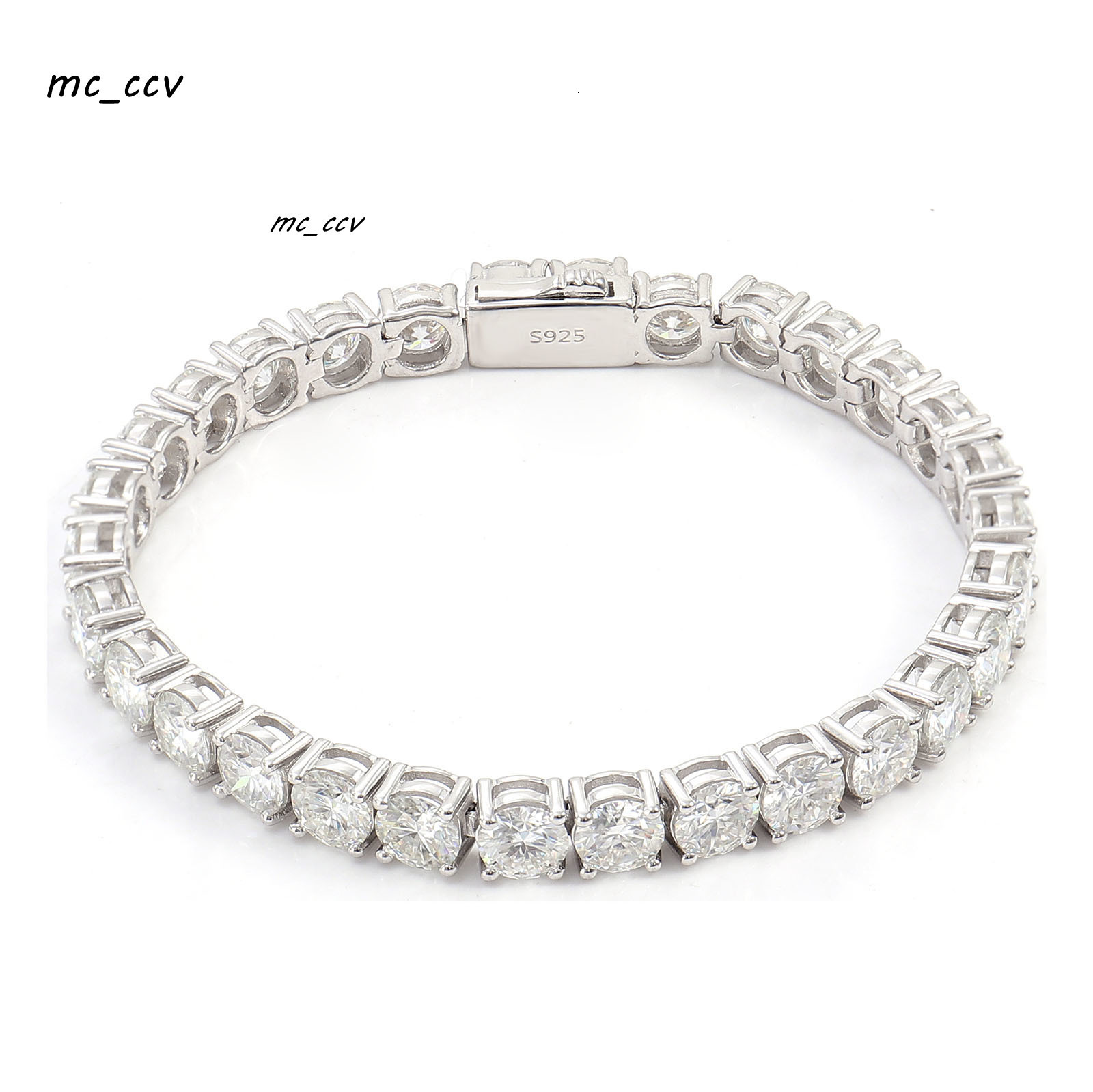 Wholesale Women Jewelry Fashion Charming 925 Sterling Silver Tennis Bracelet for Girl Lady Women Luxury Moissanite Bracelet