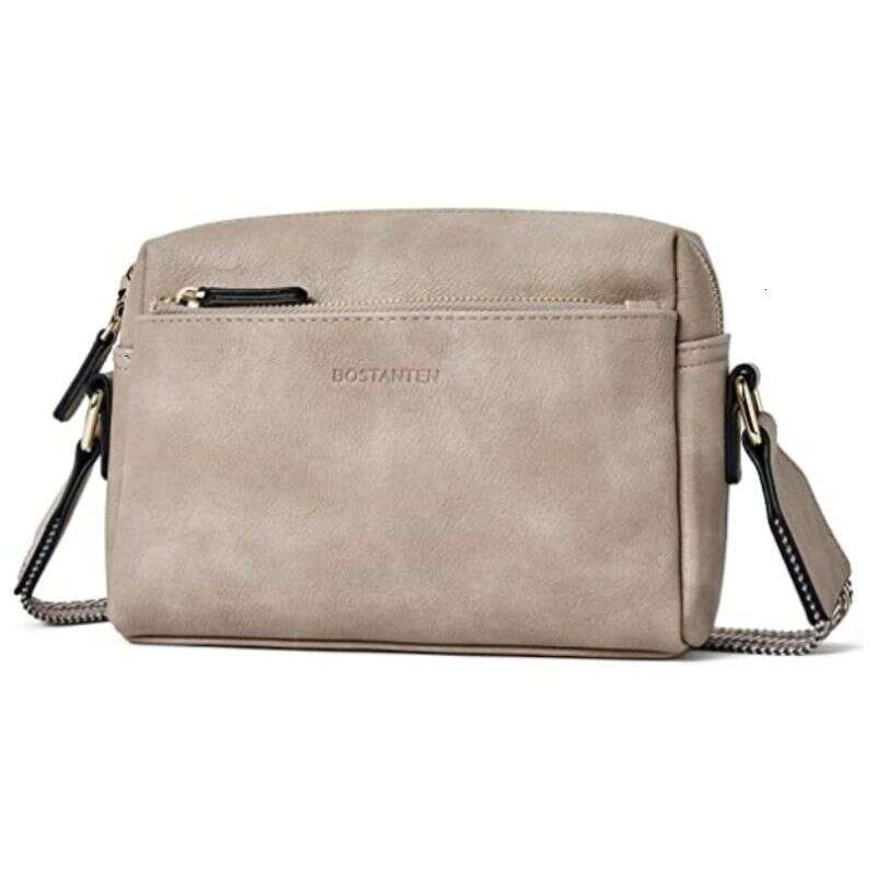 New Women's Small Crossbody Three Zippers Phone Leather Handbag With Colorful Strap Shoulder Bag