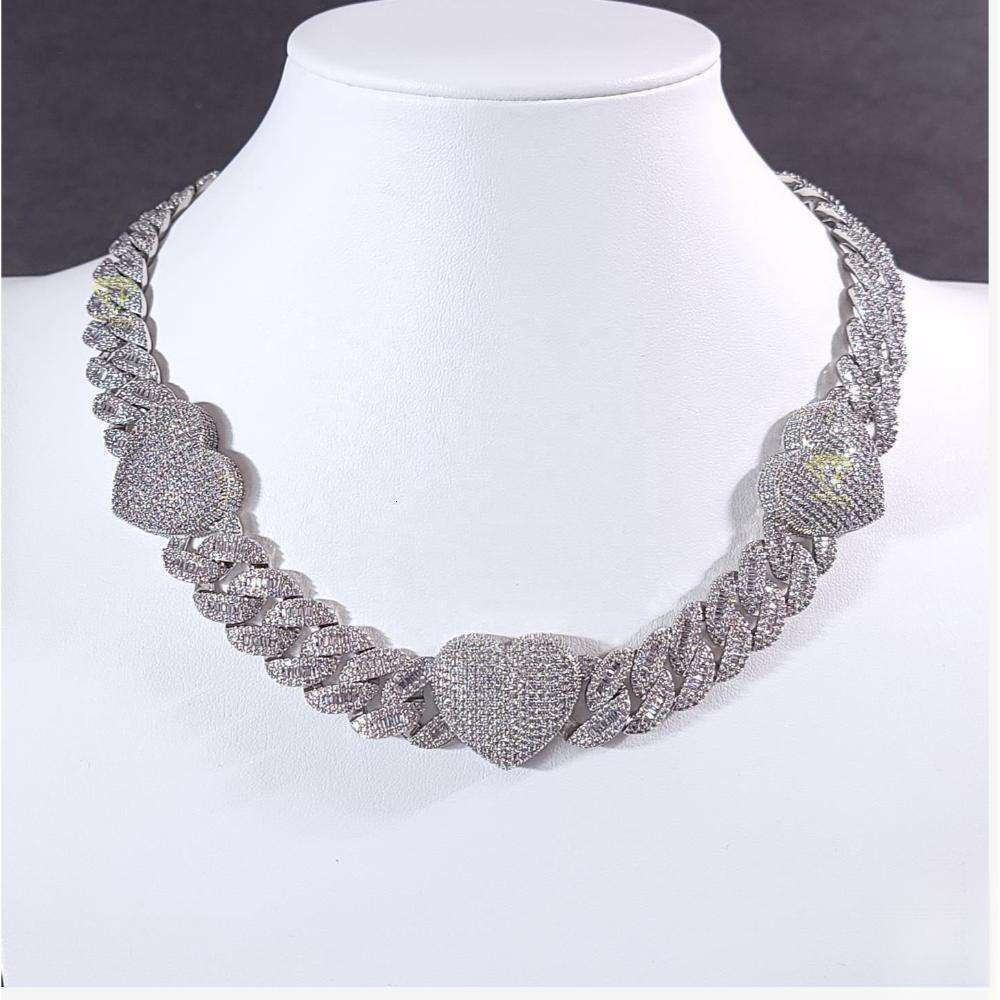 Direct Factory Supply Sterling Sier Iced Out Moissanite Dia Cuban Link Chain Available at Sale from India