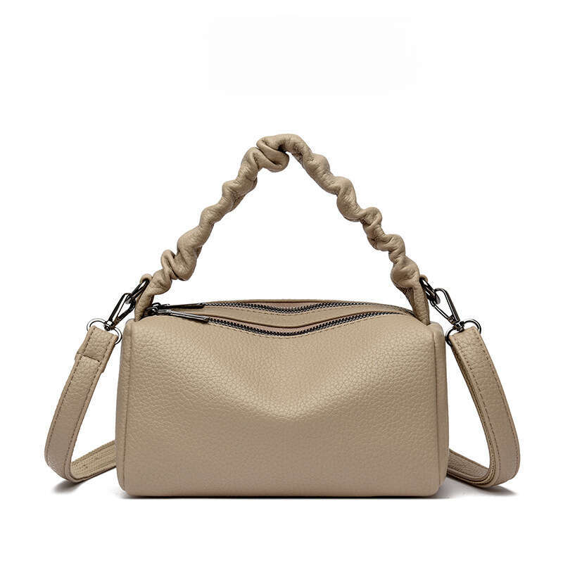 DHEssentials 2025 New Women's Crossbody Bag, Pillow Style, PU Leather, Stylish Handbag, Small Size, Black/Khaki/White, for Daily Use