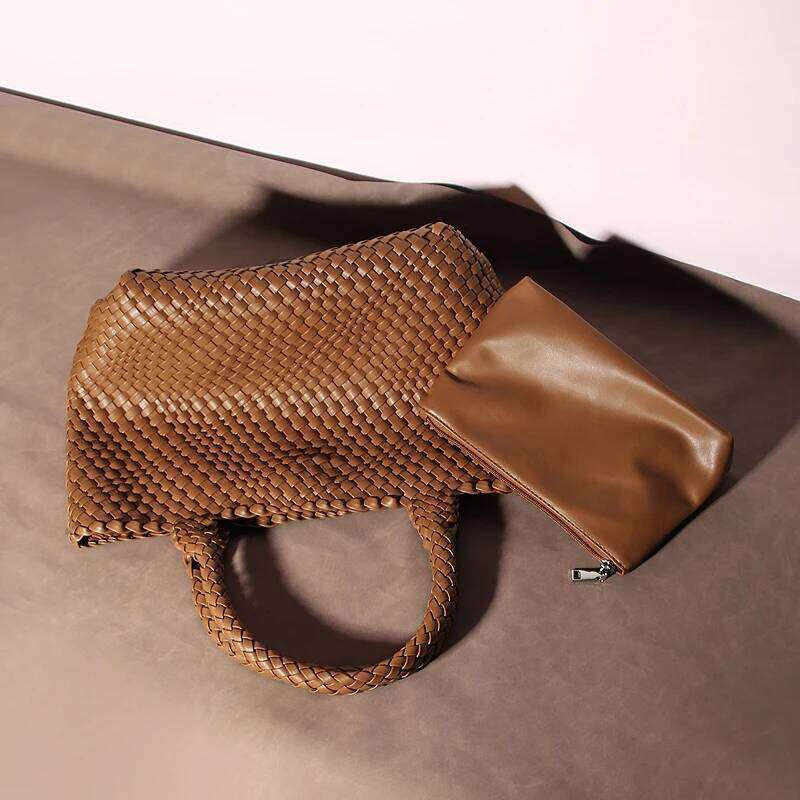 Tote For Women Designer Knitting Fashion Ladies Handbags And Purses Large Capacity Female Shoulder Beach Travel Bags