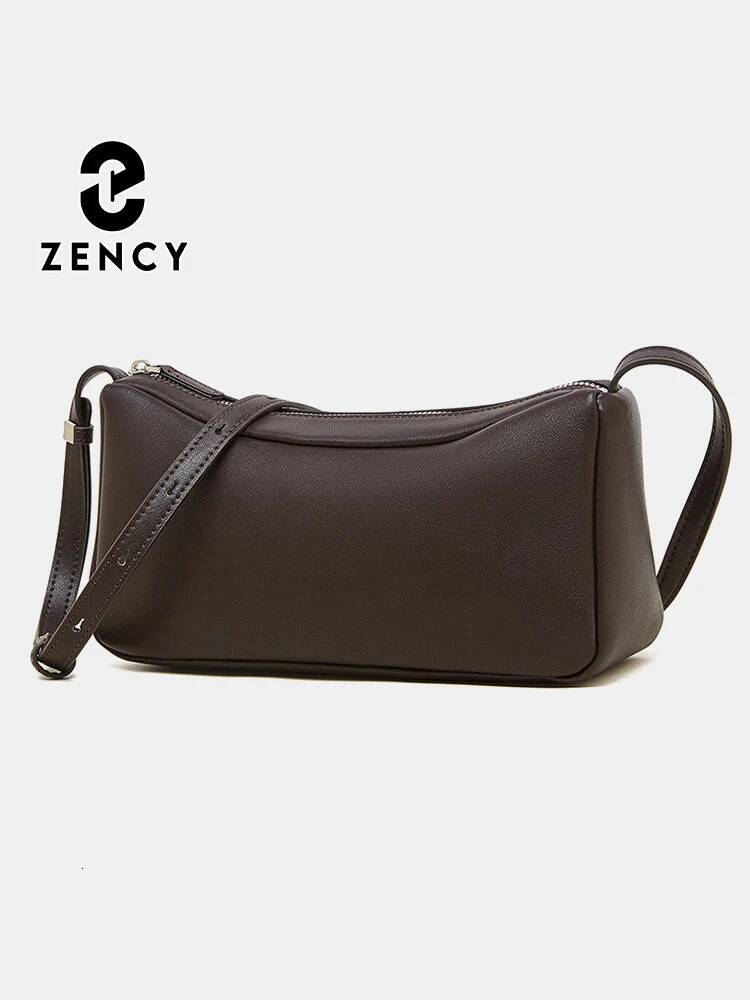 Zency Two-Layer Cowhide Vintage Women's Handbag Shoulder Versatile Crossbody Bag Purses