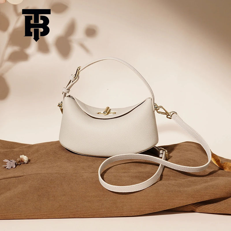 TB BHULAMTE Designer Bag 2025 Lightweight Casual Single Shoulder Bag Genuine Luxury Bag Leather Fashion Simple Women's Crossbody Bag Cowhide Vers