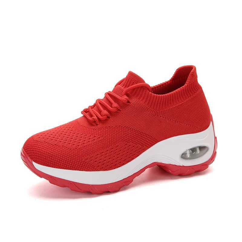 Women Tennis Shoes Breathable Mesh Heightincreasing Slipon Female Sock Footwear Outdoor Women Sneakers Thick Bottom Platforms Z250905