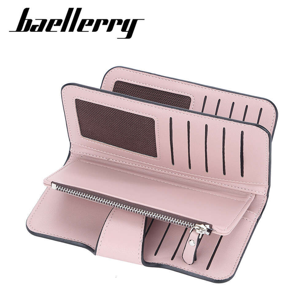 Baellerry New Wallet for Women Korean Version Long Zipper Buckle Multi-Card Slots 70% off Large Capacity Coin Purse