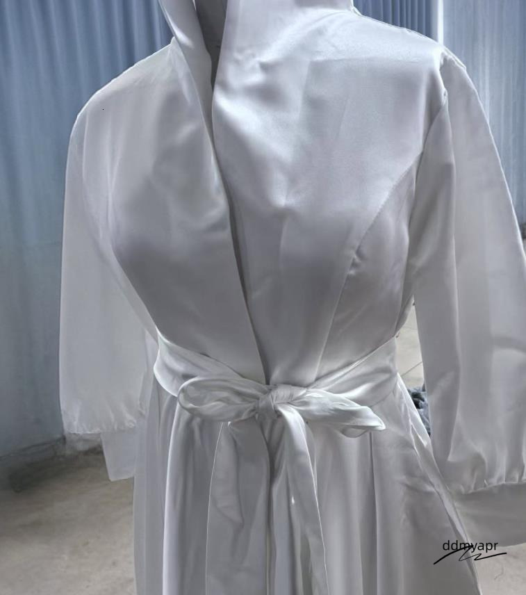 Womens Elegant Shirt Long Sleeved Stand Up Collar White Minimalist A-Line Pleated ddmydec Wedding Guest Dress Blet 240906 ddmydec ddmydec ddmydec ddmy