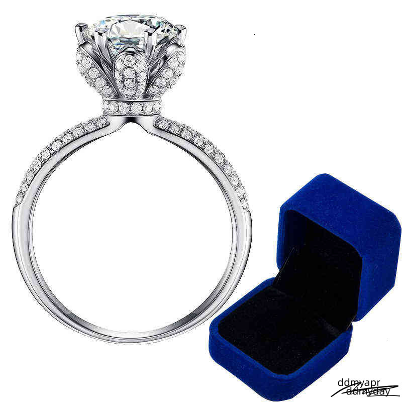 Custom Name Certified 5 Carat Dia Engagement Ring Women 14K White Gold Sterling Sier Bridal Moissanite Rings Wedding Band ddmyday ddmyday