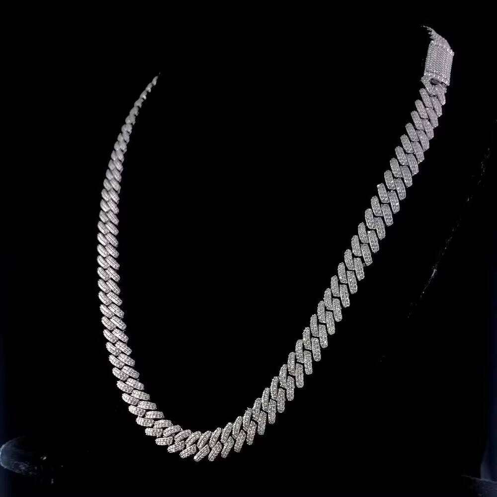 Exquisite VVS Clarity Moissanite Dia Studded Cuban Link Chain for Sale Indian Supplier From India
