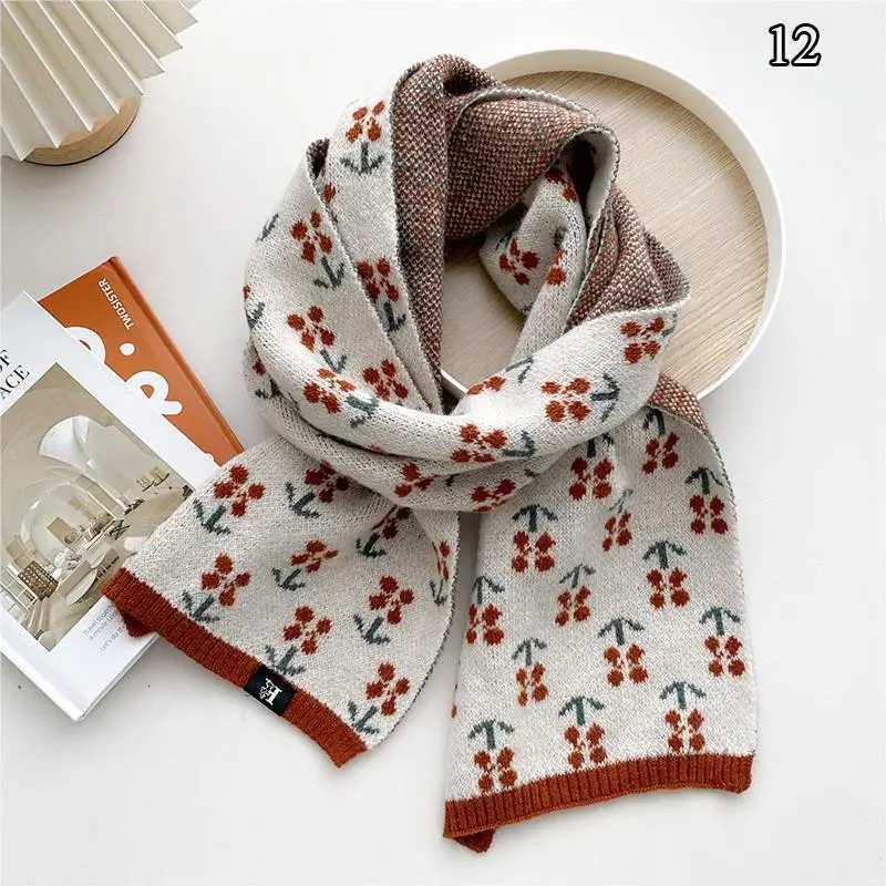 On Sale 22x160cm Scarf Korean Neckerchief For Women Knitted Winter Diamond Scarves Yarn Shl Wrs Long Warm Neck MufflerXJ250905