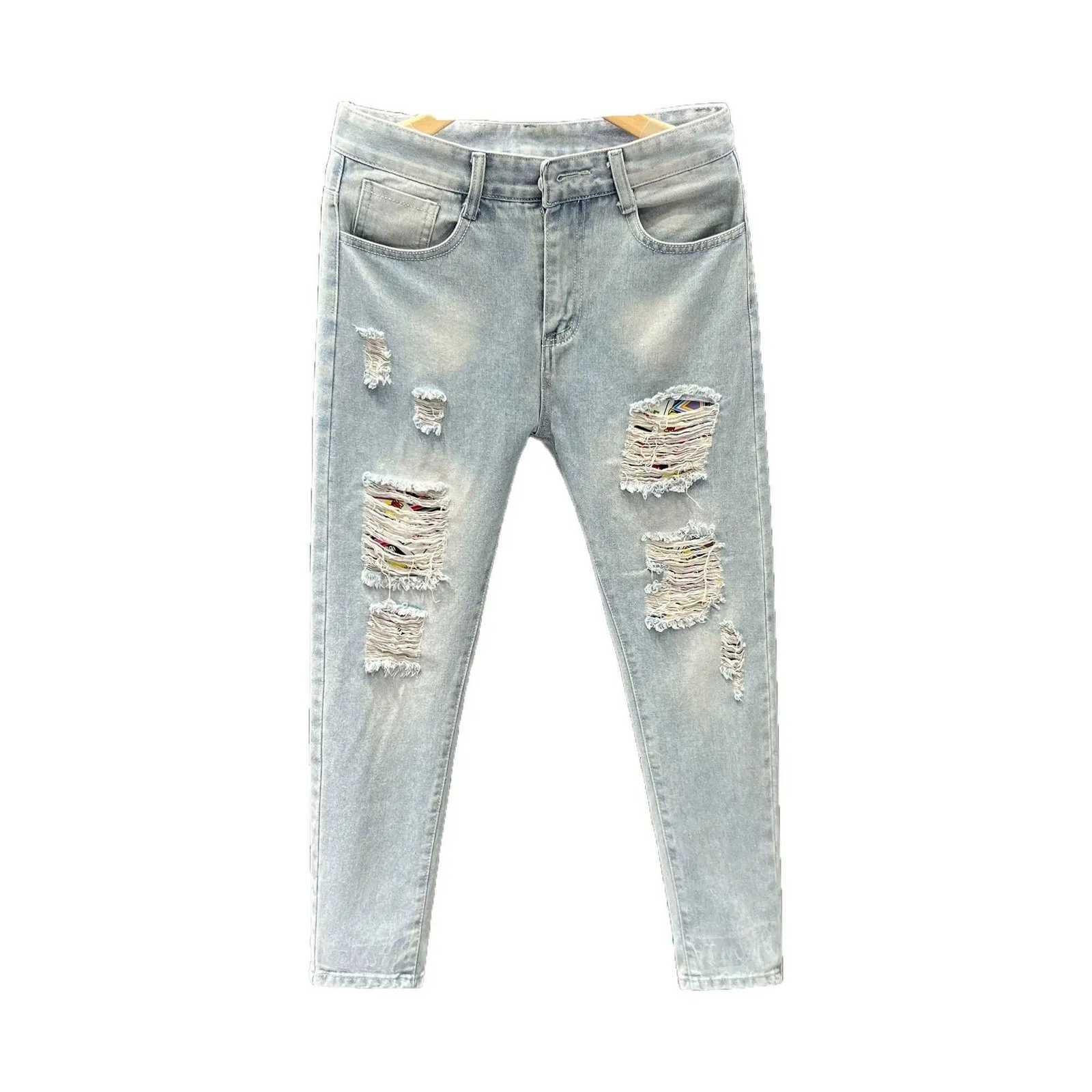 New Luxury Brand Mens Jeans Korean Fashion Casual Spring Autumn Ripped Denim Jeans Pencil Pants Streetwear Pants Classic Jeans W250905