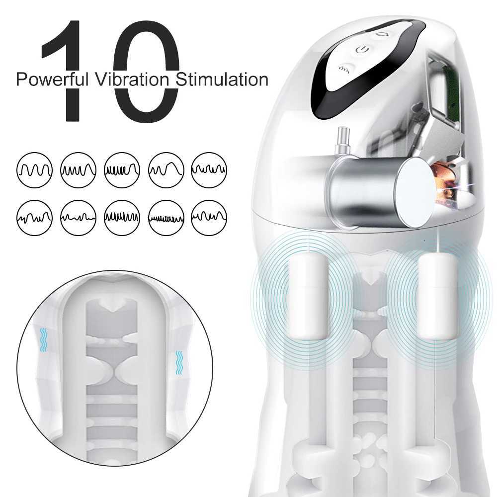 Automatic Male Sucking Mastubator Vibration Blowjob Machine Masturbation Cup Sex Toys Adult Goods for Men Masturbate SuppliesXJ250905