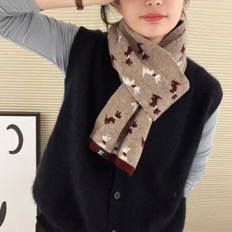 On Sale 22x160cm Scarf Korean Neckerchief For Women Knitted Winter Diamond Scarves Yarn Shl Wrs Long Warm Neck MufflerXJ250905