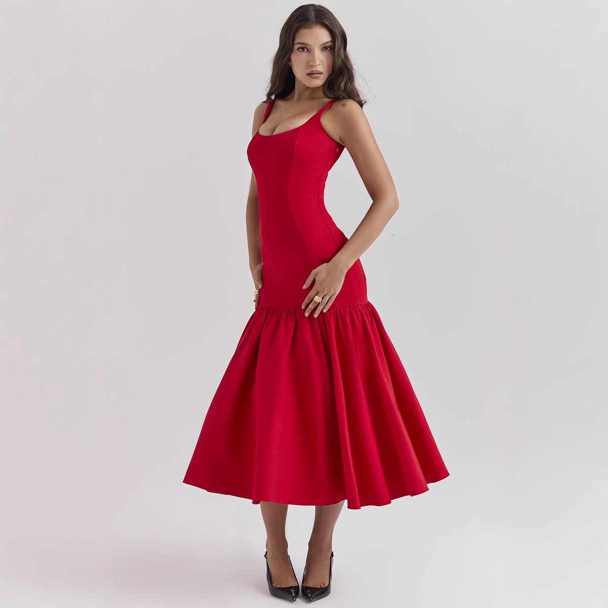 Long Strap Backless Loose New Style Elegant Womens Fashion 2025 Trendy Summer Dress with Highend Feel