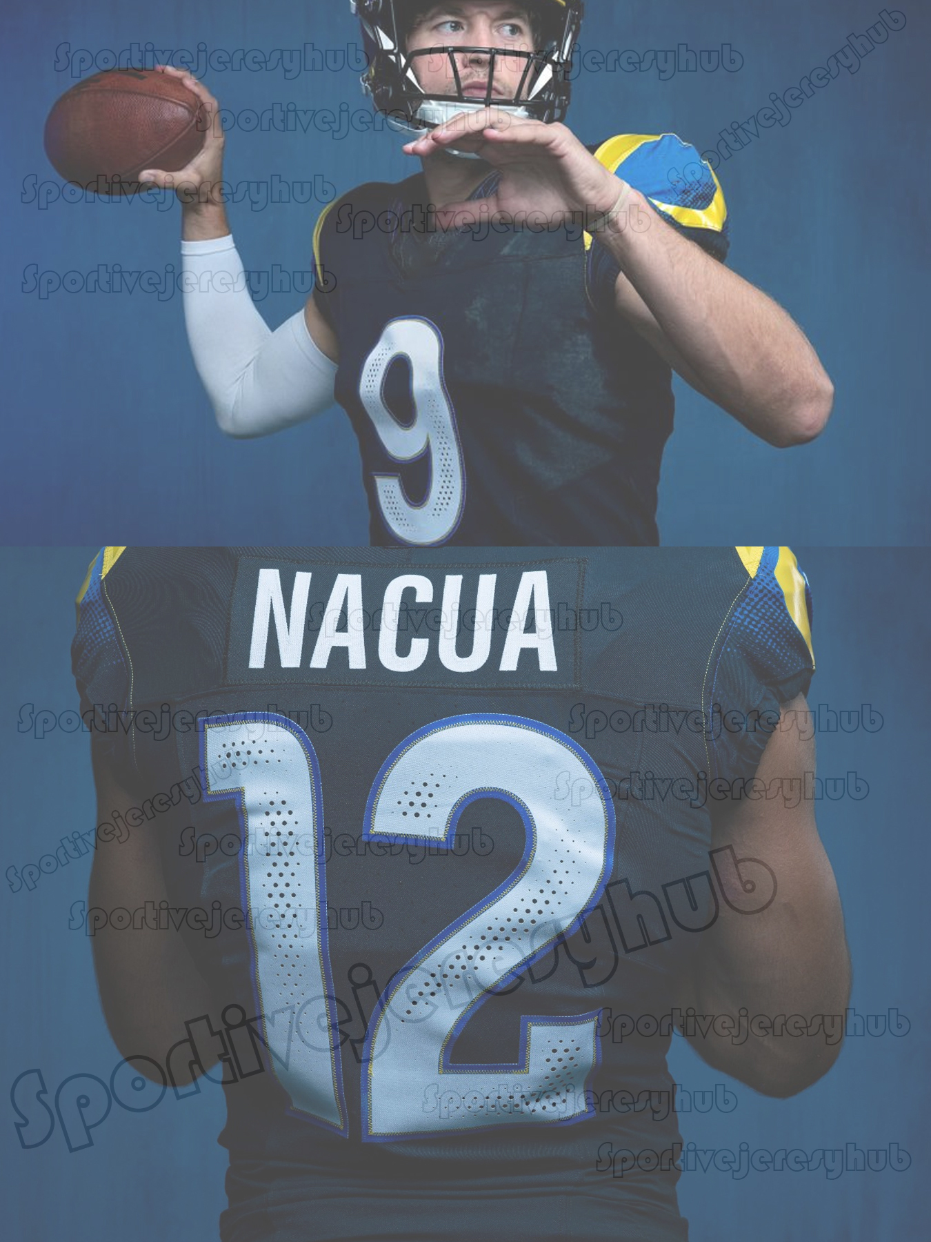 8 Jared Verse 2025 Rivalries Navy Football Jeresy 12 Puka Nacua Matthew Stafford Adams Stafford Williams Rozeboom Fiske Dickerson Stetson Donald Custom Stitched