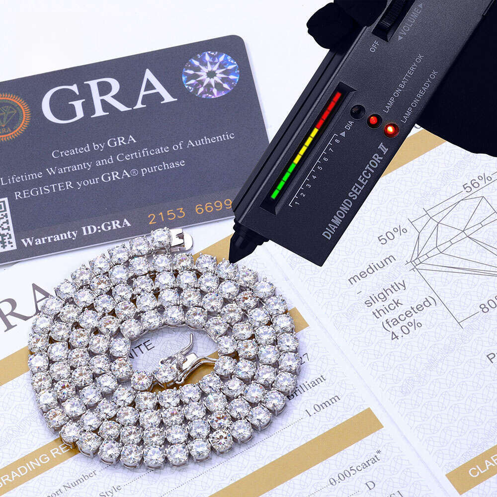 Shining VVS agate tennis bracelet necklace, rose gold plated ice-etched round-cut jewelry, suitable for women