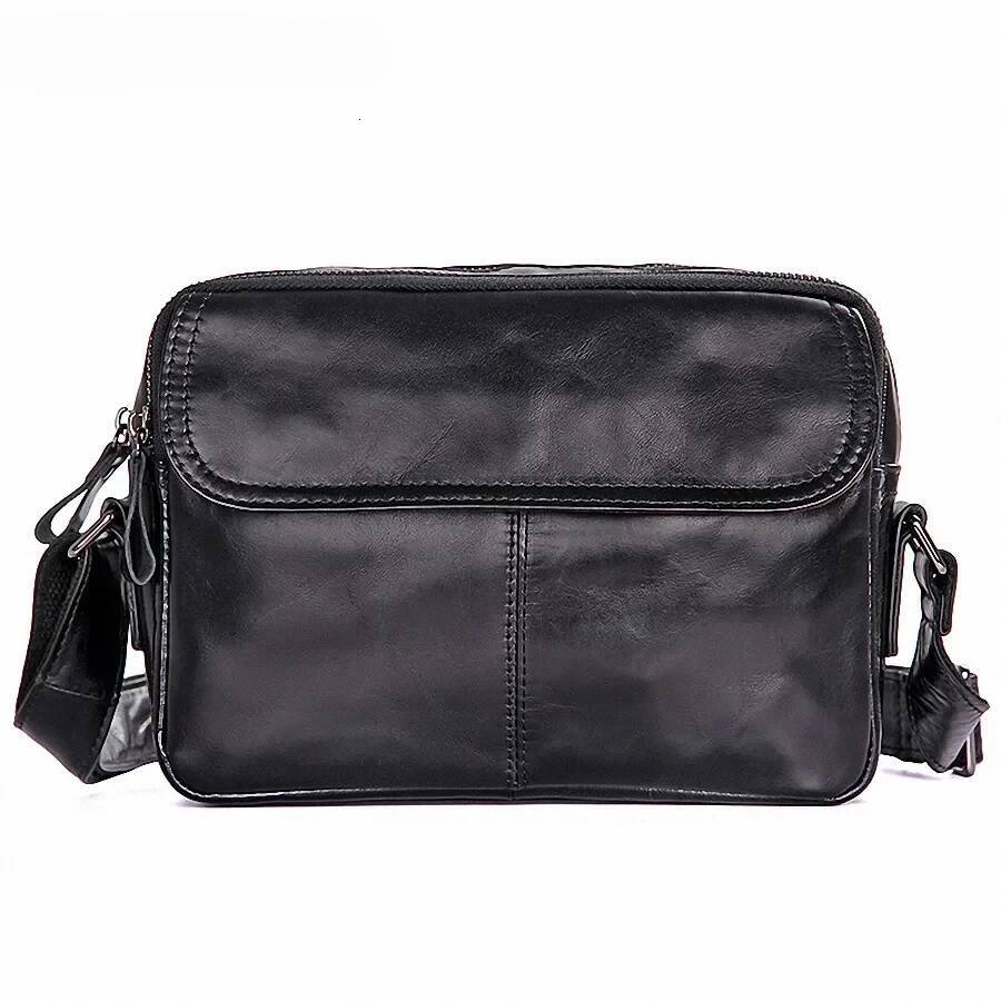 100% Genuine Leather Guarantee Crossbody Zipper Ipad Men Messenger Clutch Wallet Small Flap Male Bag LI-1988 high-quality