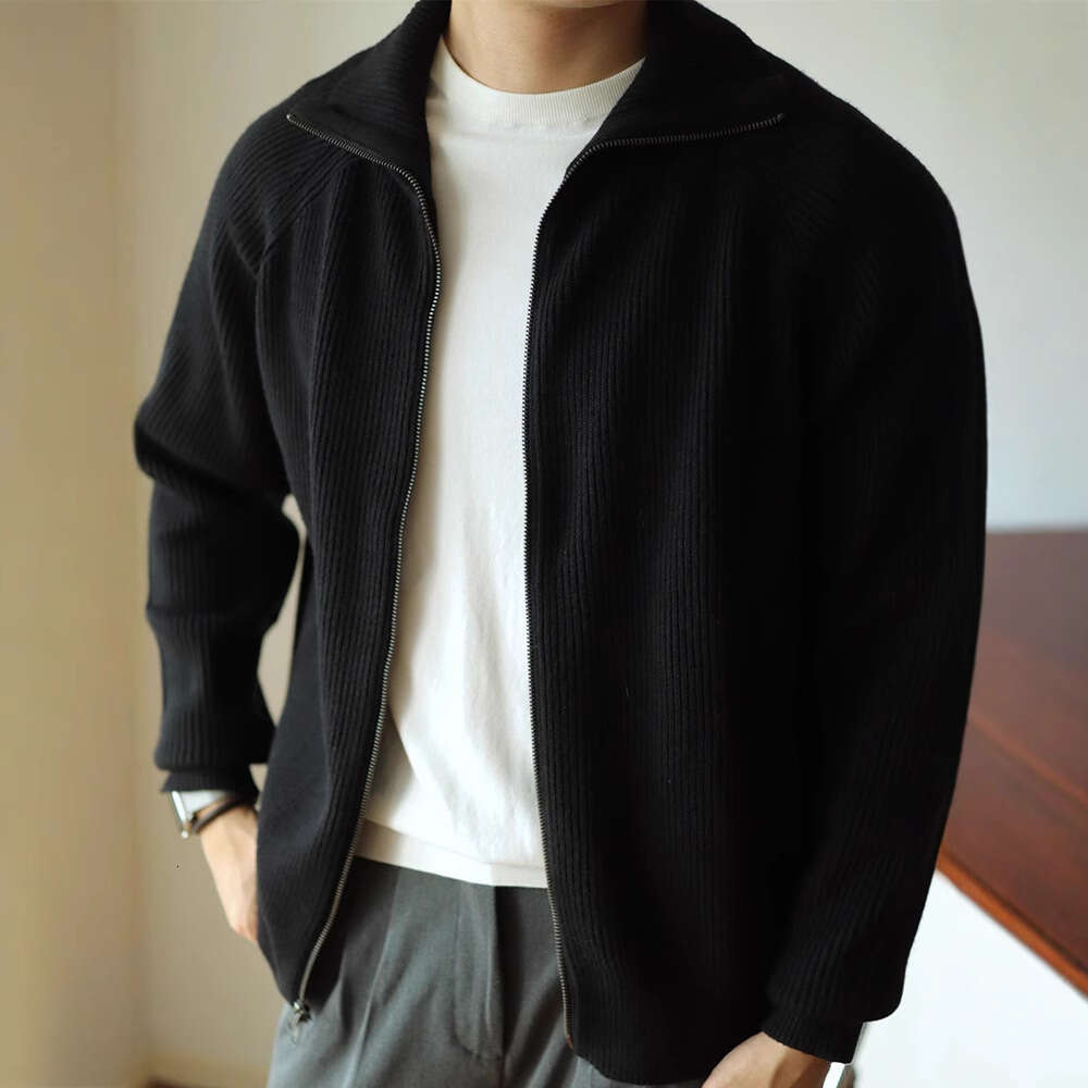 Men's sweater cardigan Casual Knitted Cardigan Sweater Men's 2025 Autumn Winter New Loose Trendy Zipper Jacket Top