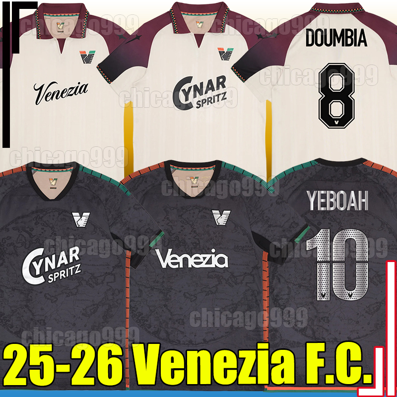 25-26 Venezia FC soccer jerseys YEBOAH DOUMBIA BJARKASON DUNCAN CASAS BUSIO KIKE PEREZ LELLA FRANJIC HAPS SVOBODA SAGRADO SVERKO Men kids kit sets socks Football