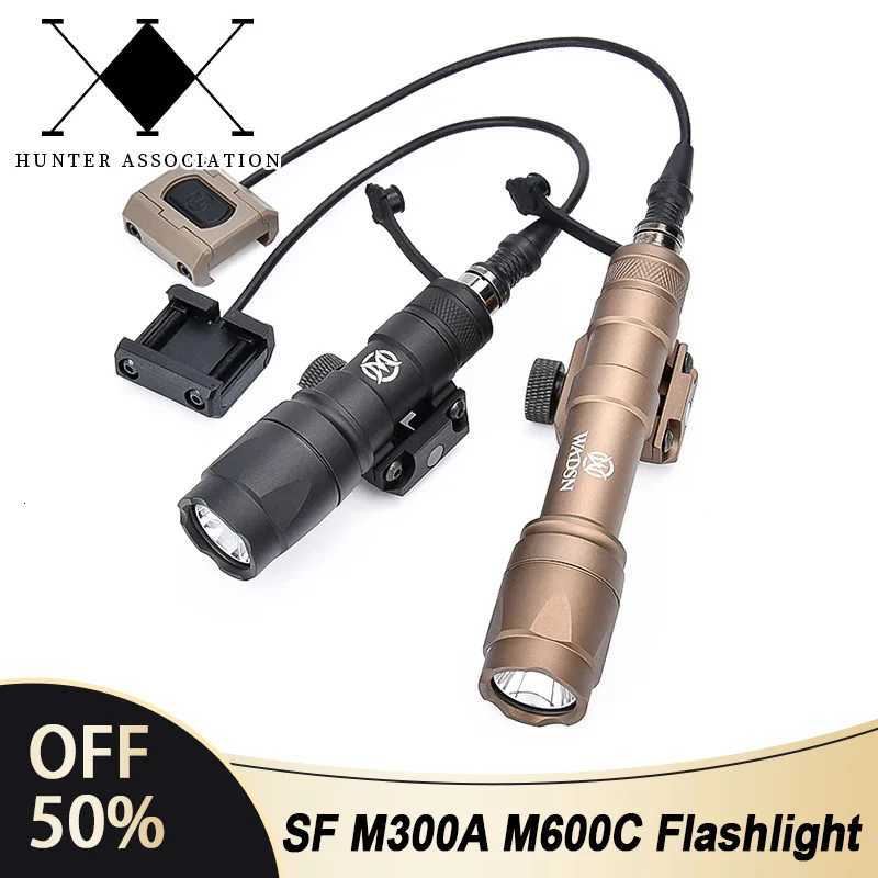 WADSN Airsoft TacticalSF M600 M300 Weapon Flashlight M600C M300A White LED Light With Modbutton Pressure Switch MLOK KEYMODXJ250905