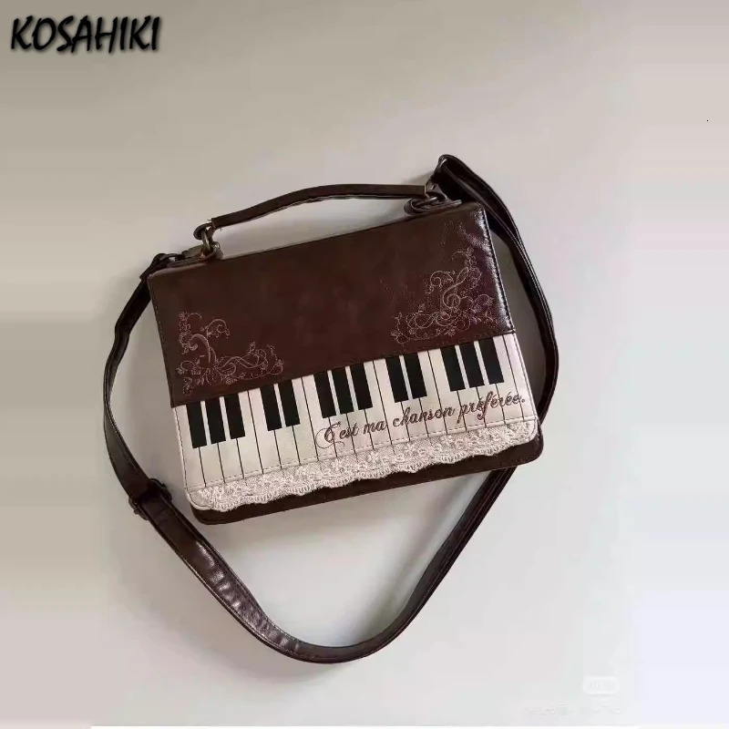 Patchwork Contrast Color Harajuku Womens Handbags Vintage Y2k Aesthetic Shoulder Bag Streetwear All Match Trendy Crossbody Bags 250903