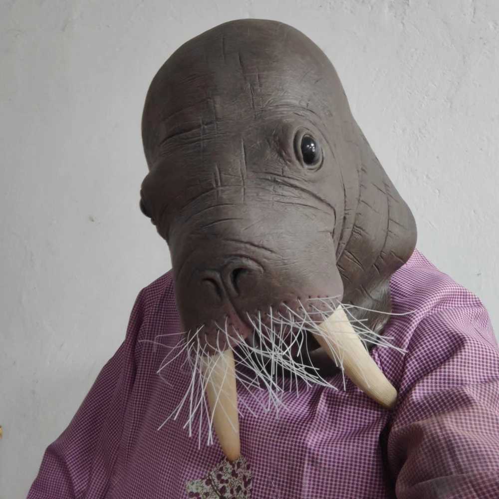 Funny Walrus Mask Sea Lion Animal Full Head Latex Fancy Dress Costume Animal Mask Seal Sea Lions Head Mask Novelty Creepy LatexXJ250905