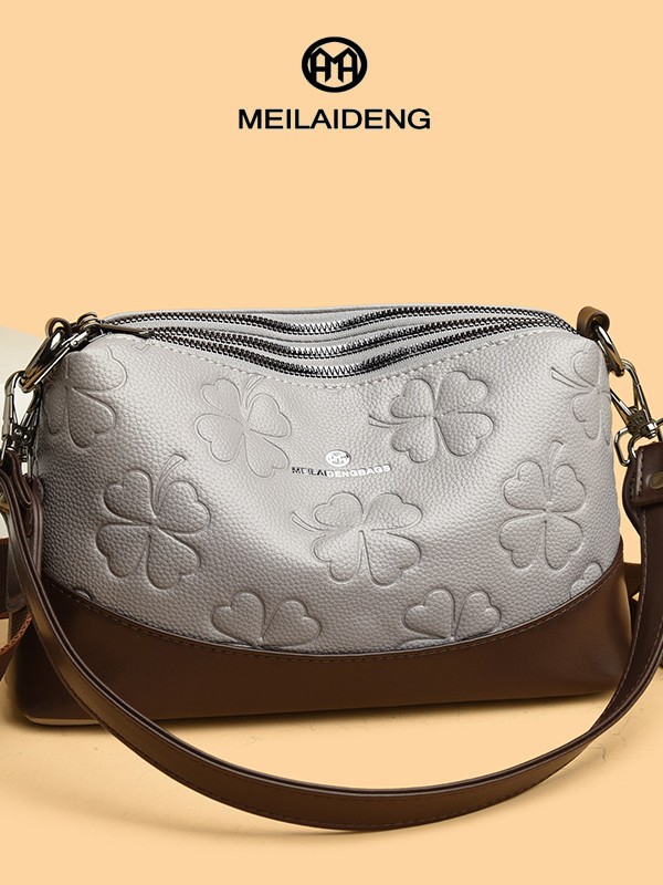 Hot-Selling Cowhide Handbag Women Fashionable For Middle-Aged Mothers Soft Leather With Eming Large Capacity, Single-Shoulder Crossbody Bag