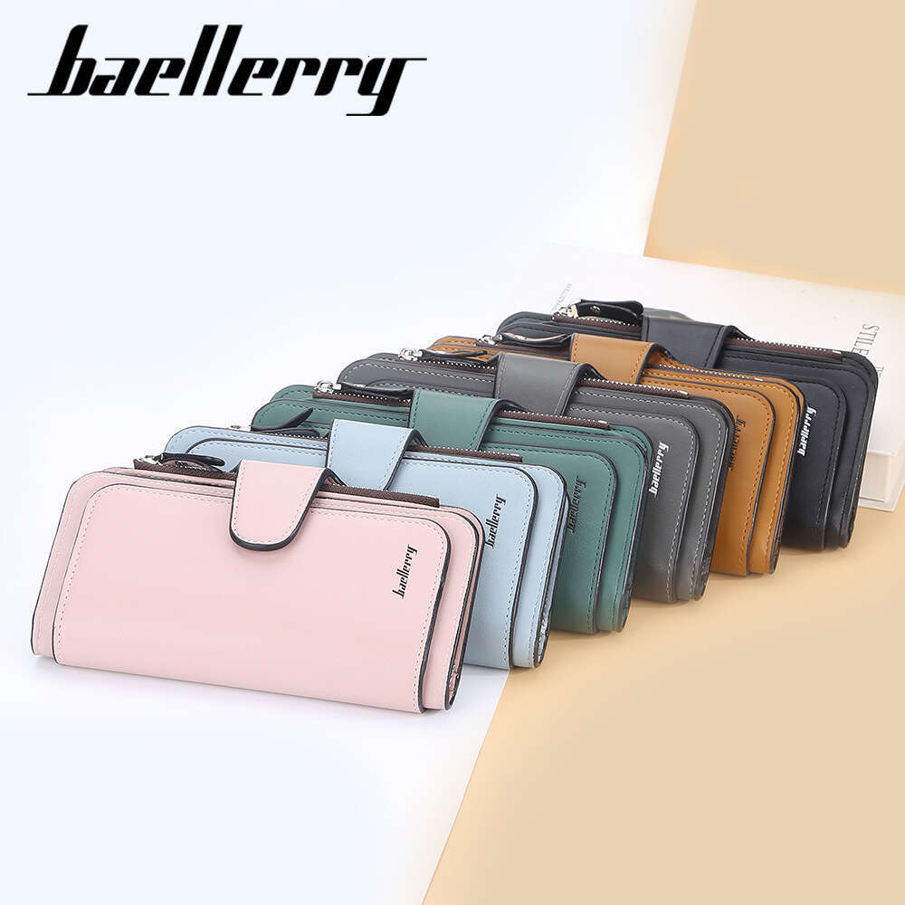 Baellerry New Wallet for Women Korean Version Long Zipper Buckle Multi-Card Slots 70% off Large Capacity Coin Purse