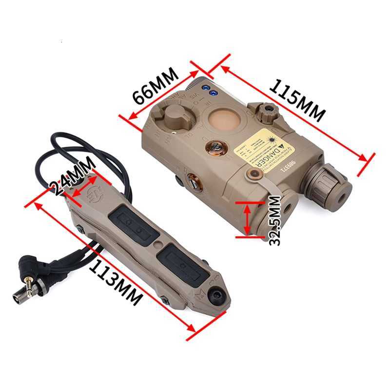 WADSN peq15 laser indicator PEQ 15 Set Green laser box flashlight dual control rat tail tactical flashlight Scout LightXJ250905