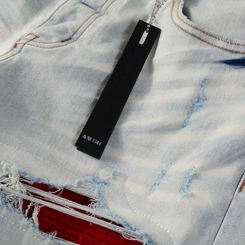 Spring and Autumn New Trend Solid Color Straight Tube Ripped Stretch Jeans Men Casual Comfortable Breathable HighQuality Jeans W250905