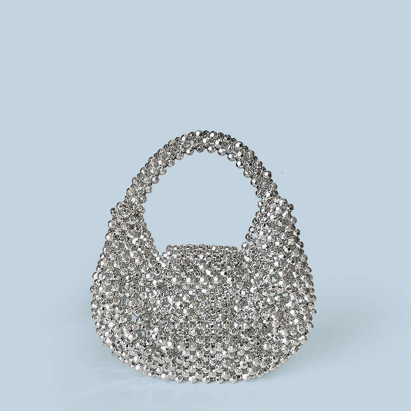 Autumn Winter New Luxury High-Quality Handmade Beaded Mini Shiny Handheld Party Bag