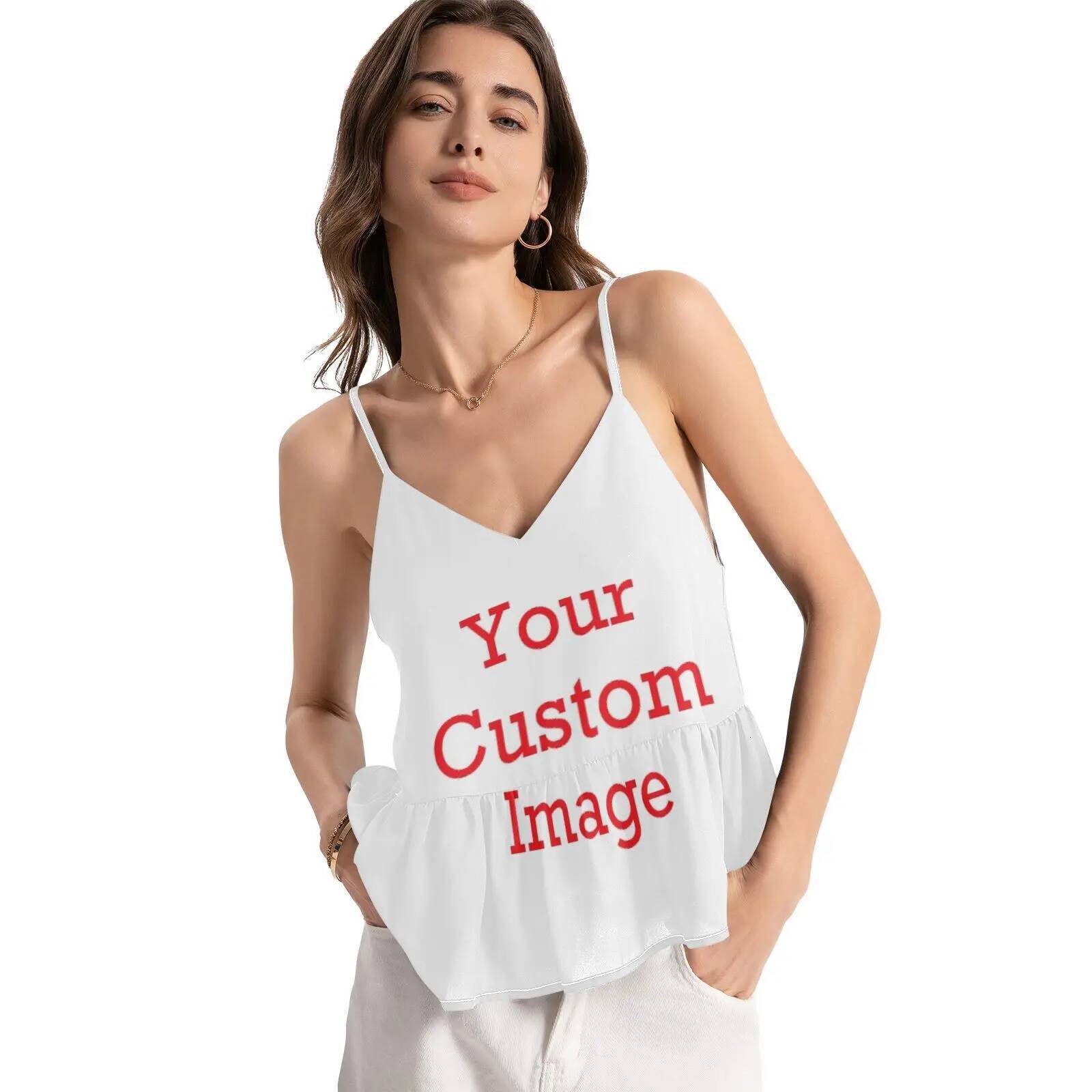 Halter Sexy Backless Tank Tops for Women Streetwear 2025 Personalized customization Women's sleeveless halter top
