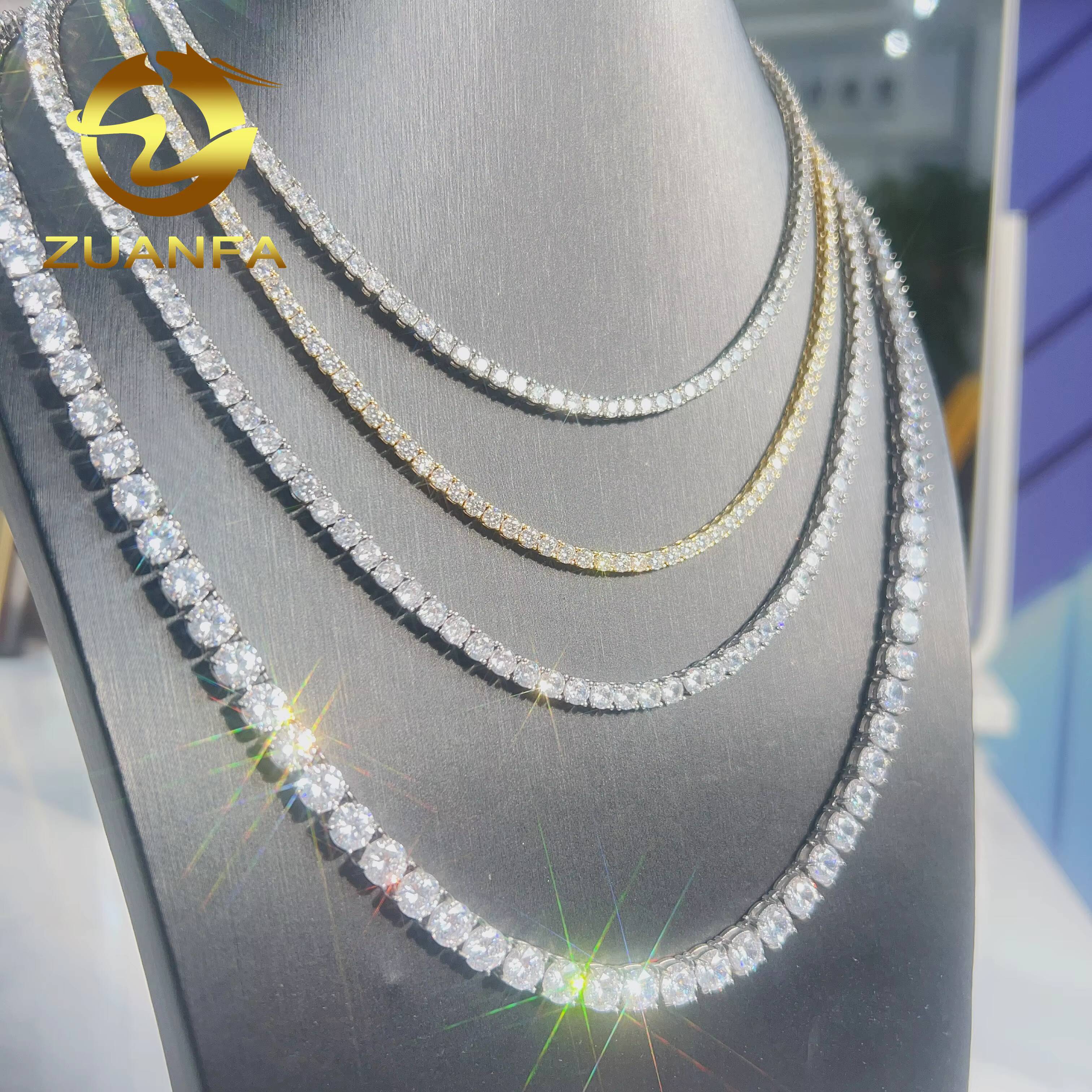 Top Sale 18K Gold Plated 30mm Tennis Chain Unisex Necklace Bracelet Iced Out Tennis Chain Link Chain