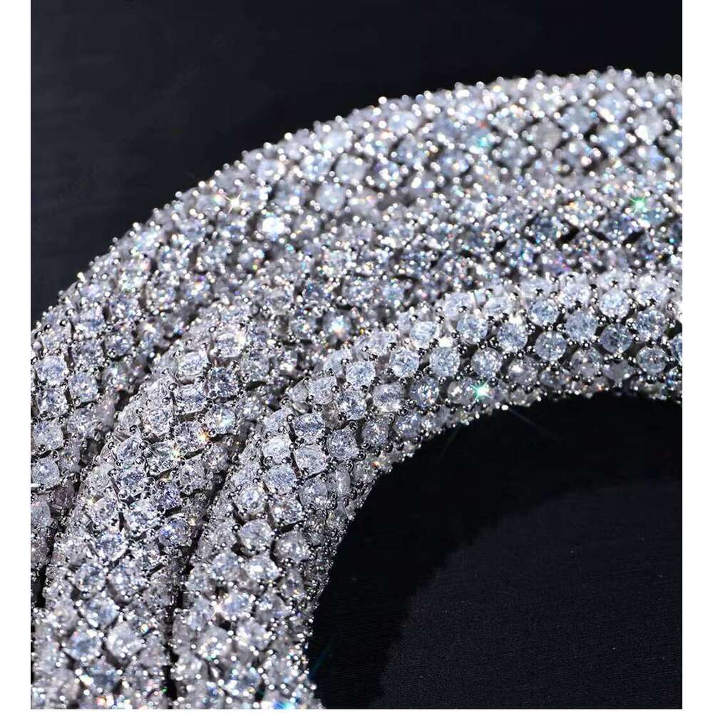 CVD Lab-Grown Dia Men's Cuban Link Chain 9K- Gold Concave Necklace IGI Certified 30% Deposit Custom