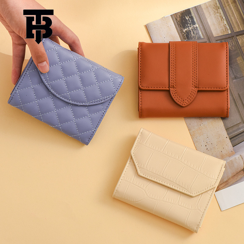 TB BHULAMTE Designer Bag Women's Wallet Coin Purse Ins Solid Color Simple Multi-functional Lipstick Bag Large Luxury Bag Capacity Wallet Factory 