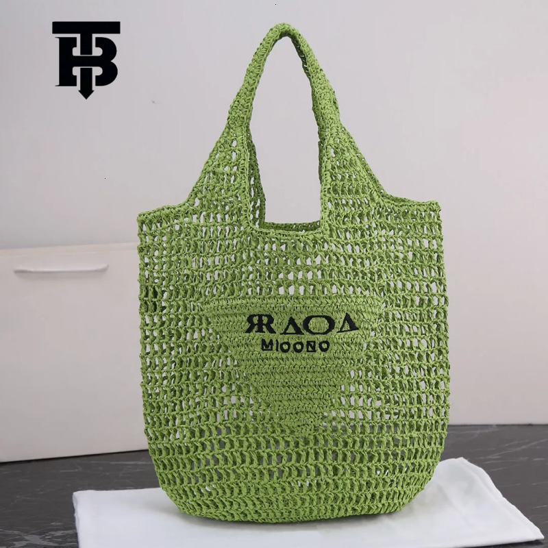 Fashion Handmade Hollowed Out Letter Embroidery Woven Bag Free Shipping Designer Luxury Handbag Niche Casual Mesh Bag Single Shoulder Beach Bag