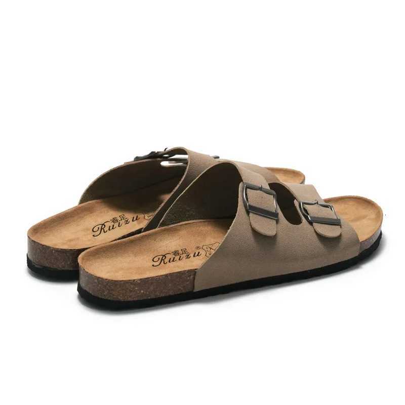COWCOM Mens Cork Sandals Beach Flip Flop Mens Shoes KWN W250905