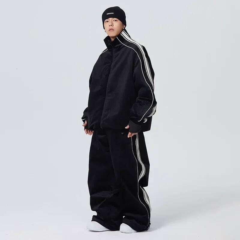 2025 New Outdoor Sports Men's One Piece Ski Windproof Skiing Suits Breathable Thermal Snowboarding Pants Clothing Sets