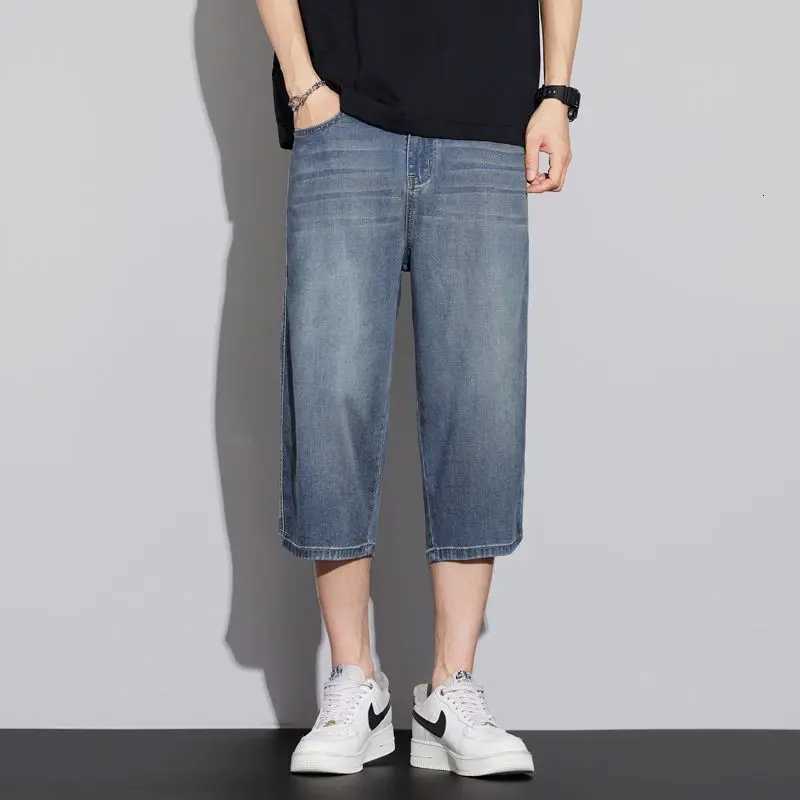 Mens Summer Thin Straight Casual Short Loose Seven MidLength Trendy Versatile Comfortable Lightweight Pants mens denim shorts W250905