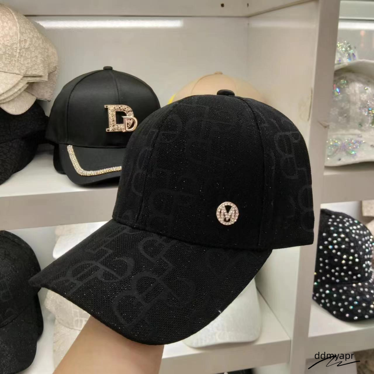 Designer Cap Men Adjustment Baseball Hats High Quality Women Fitted Caps Fashion Fedora Crystal Letters ddmydec Stripes Beanie Hat ddmydec ddmydec ddm