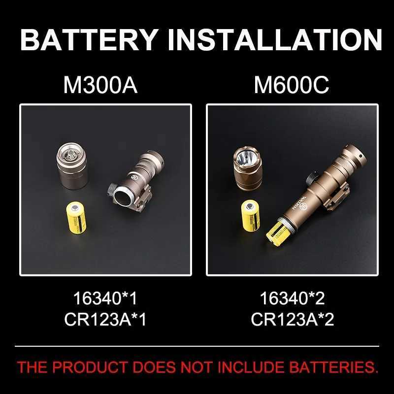 WADSN Airsoft TacticalSF M600 M300 Weapon Flashlight M600C M300A White LED Light With Modbutton Pressure Switch MLOK KEYMODXJ250905