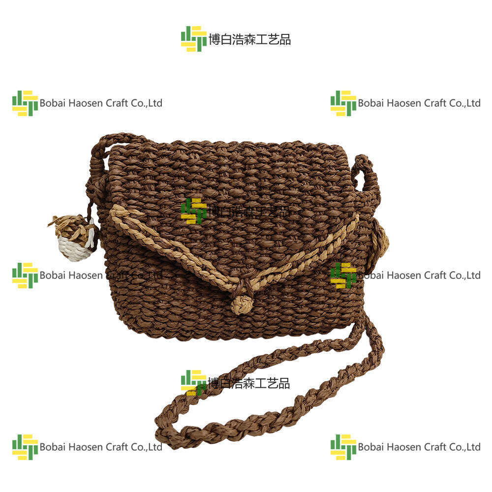 New Crossbody Personality Trendy Casual Summer Beach Vacation Style Fashion Paper Rope Woven Women's Bag