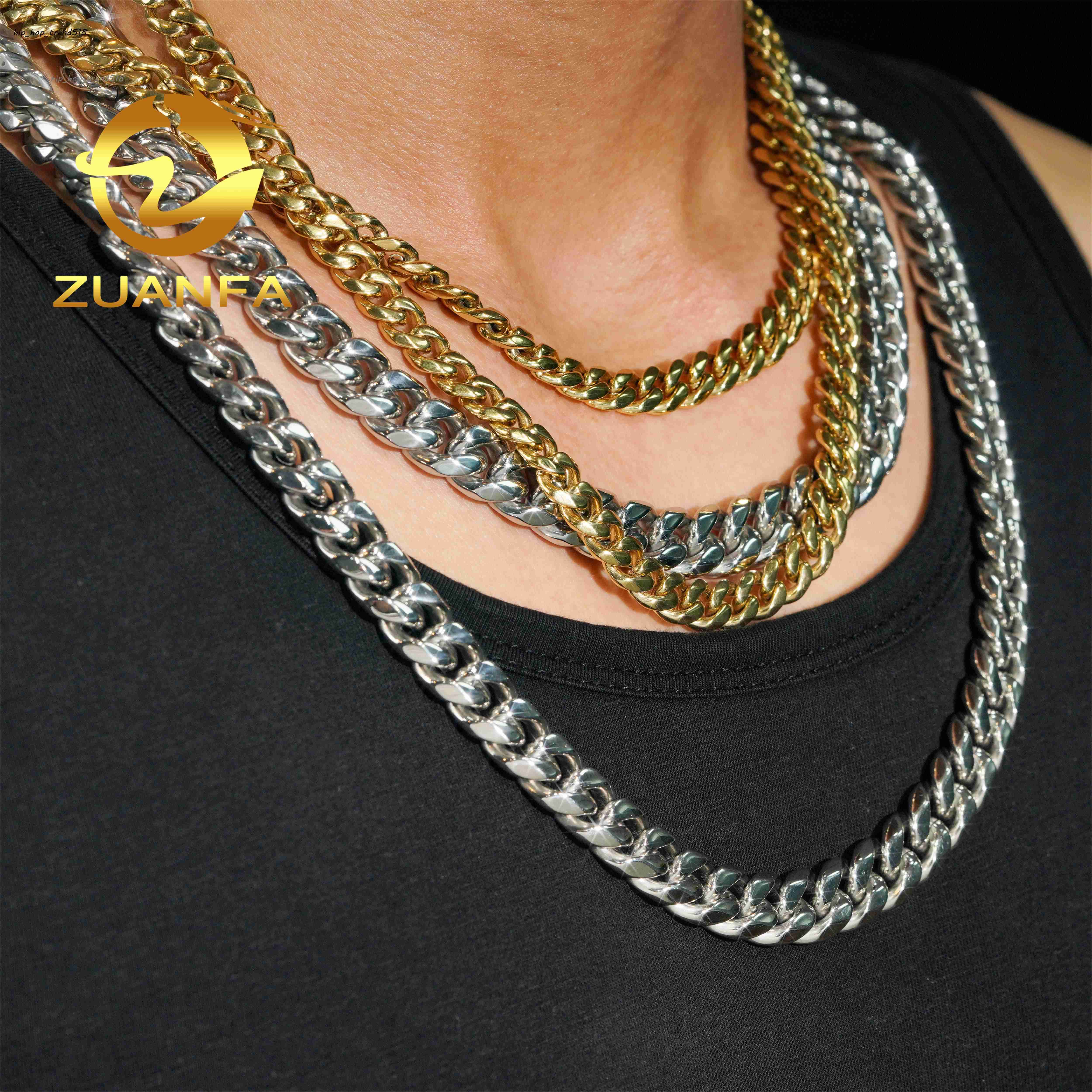 Ready Shipping 8mm 10mm 12mm High Quality 316L Stainless Steel Cuban Link Chain Bracelet Hip Hop Jewelry for Men Gift