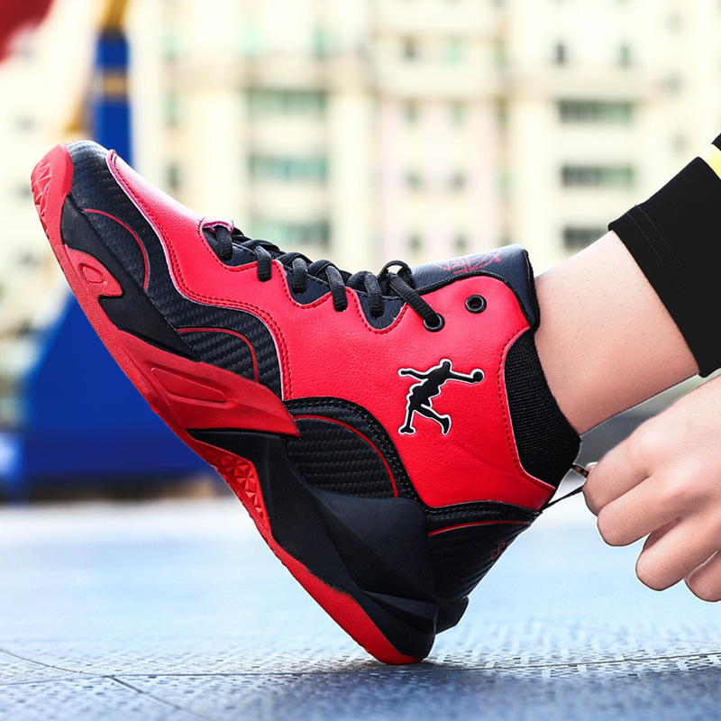 High-top Basketball Shoes Men Outdoor Sport Fitness training Non-slip Wear-resistant Waterproof Leather Sneakers