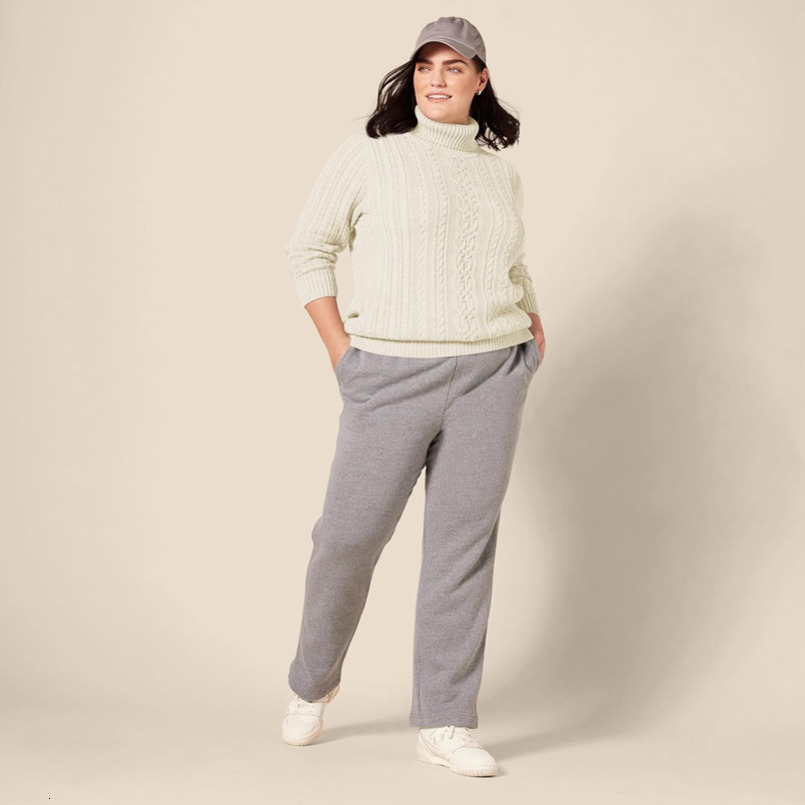 Women's Fisherman Cable Turtleneck Sweater (Available in Plus Size)
