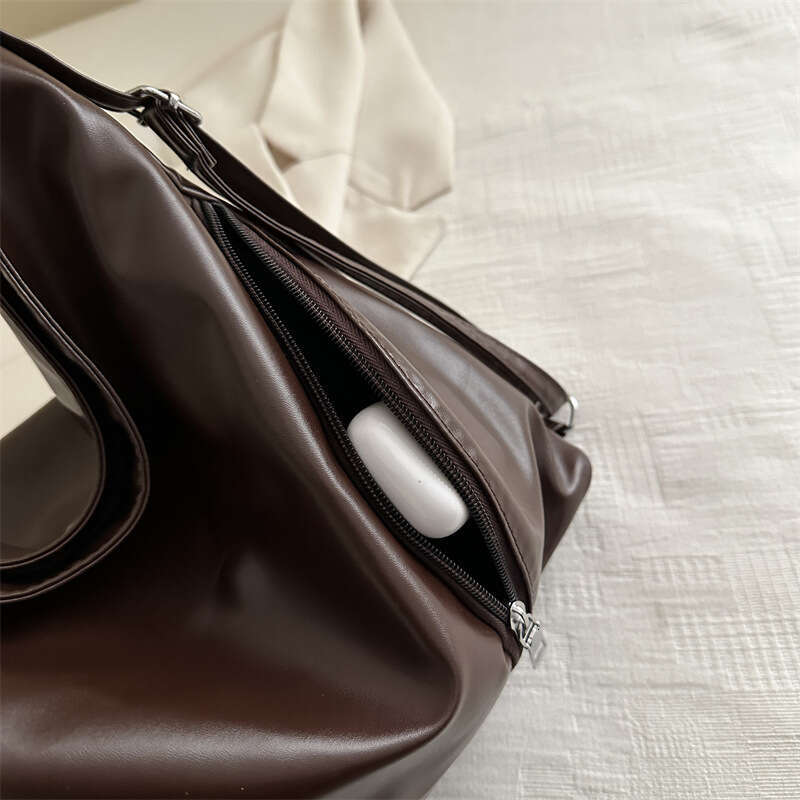 Soft Leather Women's 2025 New Large Capacity Commuter Backpack Single Shoulder Crossbody Simple Casual Trendy Tote Bag