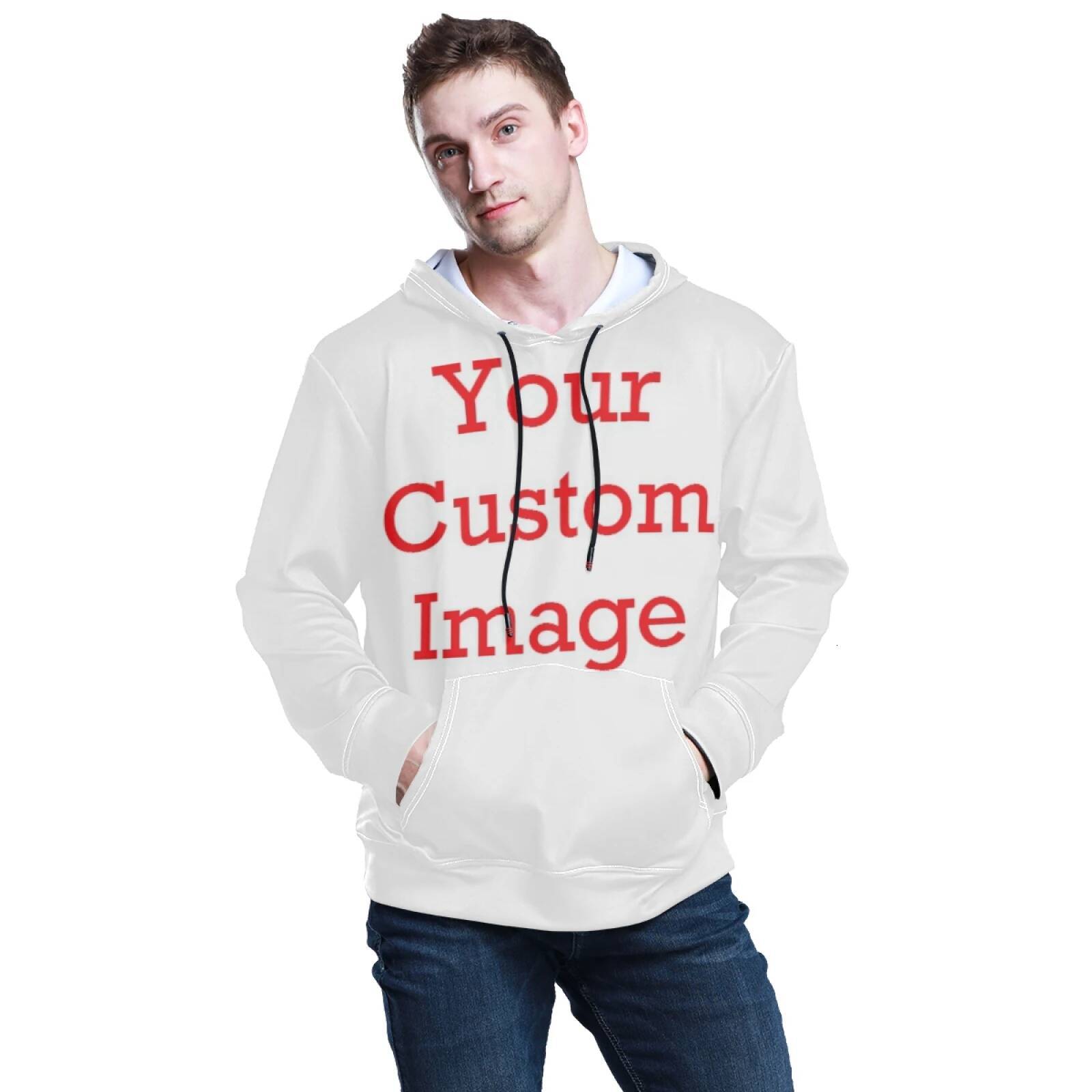 Custom image Men interesting Sweatshirt Crossing Casual Cute Boy Hoodie Pullover Free Hip Hop Streetwear