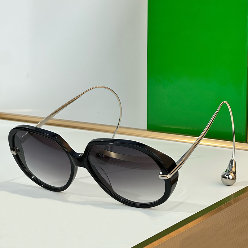 Fashionable metal teardrop-shaped temple BV1274 designer sunglasses men and women square frame outdoor protective luxury glasses